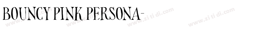 Bouncy Pink PERSONA字体转换